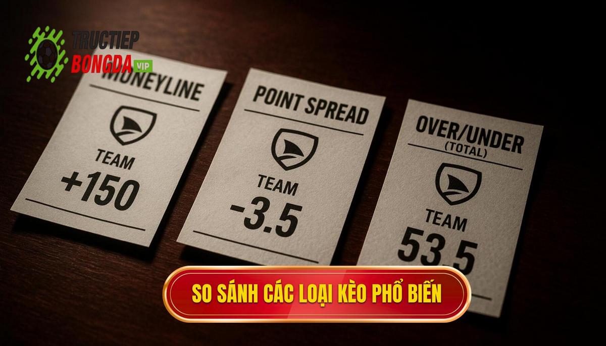 Phân tích sự khác biệt giữa các loại kèo phổ biến khi so sánh